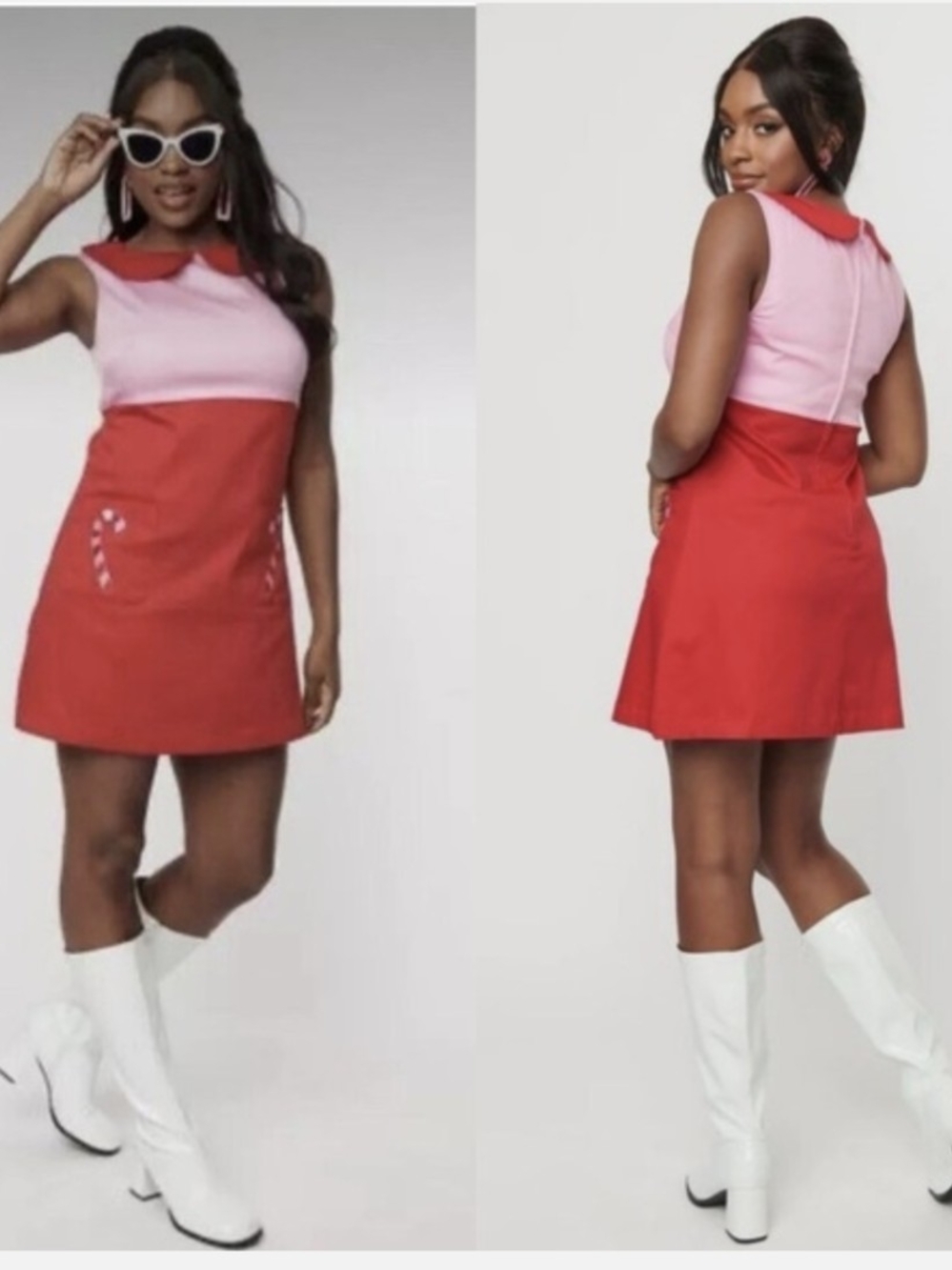 NWT Smak Parlour 60s Mod Candy Cane Dress